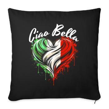 Ciao Bella - Sofa pillowcase 17,3'' x 17,3'' (45 x 45 cm) - black - Front