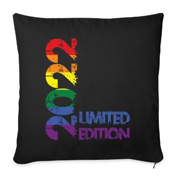 Édition limitée 2022 - Housse de coussin décorative 45 x 45 cm - noir - Devant