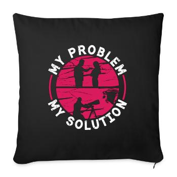Tornado Hunter My Problem My Pictogram Mom Dad - Sofakissenbezug 45 x 45 cm - Schwarz - Vorne