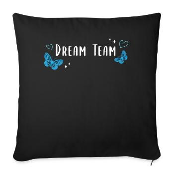 Dream Team Butterfly Heart - Sofa pillowcase 17,3'' x 17,3'' (45 x 45 cm) - black - Front