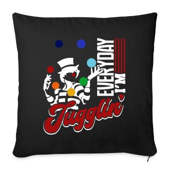 Juggling Everyday I'm Juggling - Sofa pillowcase 17,3'' x 17,3'' (45 x 45 cm) - black - Front