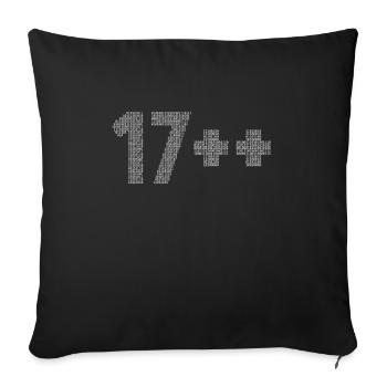 17++ Programmer Developer Coder 18th Birthday - Sofa pillowcase 17,3'' x 17,3'' (45 x 45 cm) - black - Front