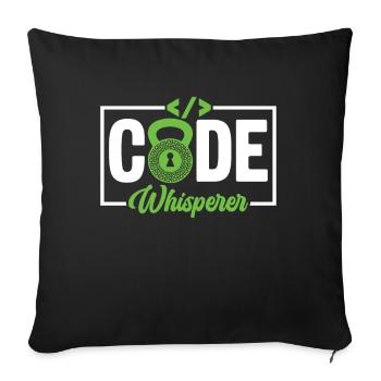 Code Whisperer - Ethical Hacker Cybersecurity - Sofakissenbezug 45 x 45 cm - Schwarz - Vorne