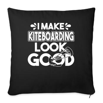 Kiteboarding I Make Kiteboarding Look Good - Sofa pillowcase 17,3'' x 17,3'' (45 x 45 cm) - black - Front