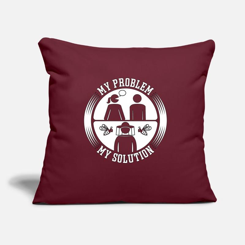 Beekeeper My Problem My Solution Pictogram Dad Mom Sofa pillowcase 17,3'' x 17,3'' (45 x 45 cm)