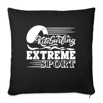 Kitesurfing Kitesurfing Extreme Sport - Sofa pillowcase 17,3'' x 17,3'' (45 x 45 cm) - black - Front