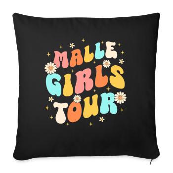 Visite des filles de Malle - Housse de coussin décorative 45 x 45 cm - noir - Devant