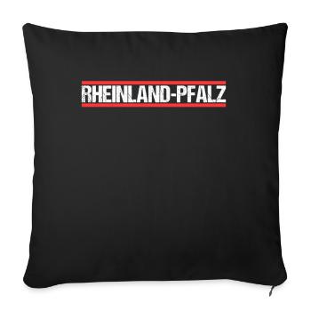 Rheinland Pfälzer Pfälzerin Rheinland Pfalz - Sofakissenbezug 45 x 45 cm - Schwarz - Vorne