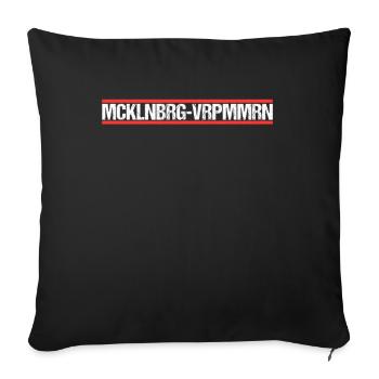 Meckpomm Mecklenburg Vorpommern - Sofakissenbezug 45 x 45 cm - Schwarz - Vorne
