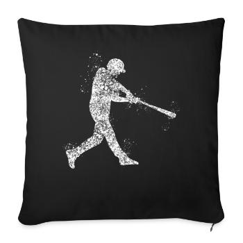 Baseball Pitcher - Sofa pillowcase 17,3'' x 17,3'' (45 x 45 cm) - black - Front