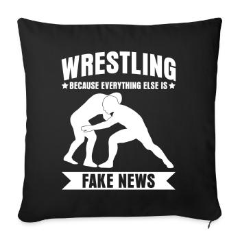 Wrestler Wrestling - Sofa pillowcase 17,3'' x 17,3'' (45 x 45 cm) - black - Front
