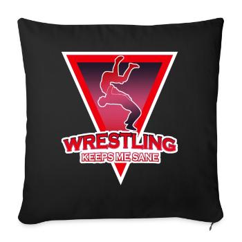 Wrestler Insane Wrestling - Sofakissenbezug 45 x 45 cm - Schwarz - Vorne