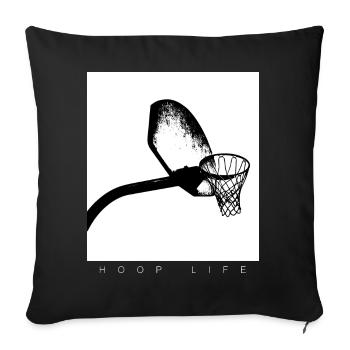 Hoop Basketball Player Hoop Black Graphic - Sofa pillowcase 17,3'' x 17,3'' (45 x 45 cm) - black - Front