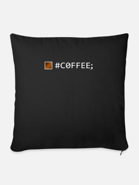 #COFFEE; Softwareentwickler Softwareingenieur - Sofakissenbezug 45 x 45 cm - Schwarz