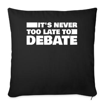 Debate Team Rhetoric Debating Club - Sofa pillowcase 17,3'' x 17,3'' (45 x 45 cm) - black - Front