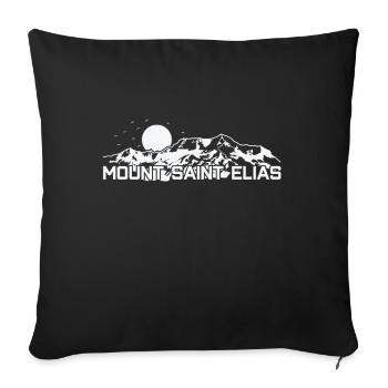 Mont Saint Elias, Alaska, Yukon Mountain, États-Unis - Housse de coussin décorative 45 x 45 cm - noir - Devant