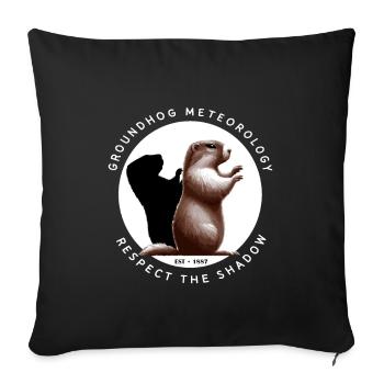 Groundhog Day Groundhog Shadow America Spring - Sofa pillowcase 17,3'' x 17,3'' (45 x 45 cm) - black - Front