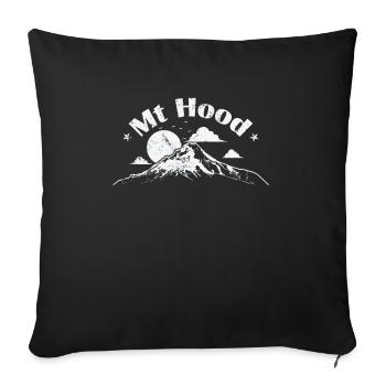 Stratovolcan du mont Hood, Oregon, États-Unis, Portland - Housse de coussin décorative 45 x 45 cm - noir - Devant