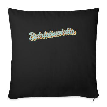 BWL Abschluss-Geschenk Betriebswirtin - Sofakissenbezug 45 x 45 cm - Schwarz - Vorne