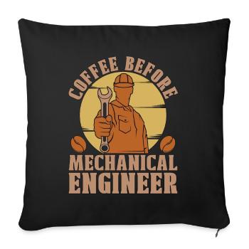 Mechanical Engineer Coffee Repairman Coffee Lover - Sofakissenbezug 45 x 45 cm - Schwarz - Vorne