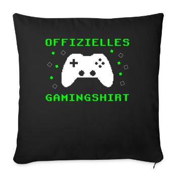Gamer's Paradise: Spiel ohne Grenzen - Sofakissenbezug 45 x 45 cm - Schwarz - Vorne