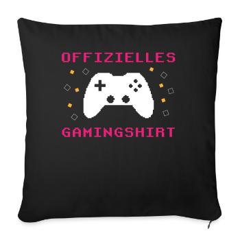 Gamer's Paradise: Spiel ohne Grenzen - Sofakissenbezug 45 x 45 cm - Schwarz - Vorne