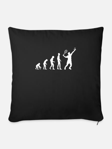 Badminton Evolution Federball - Sofakissenbezug 45 x 45 cm - Schwarz
