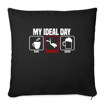 My Perfect Day Diving Diver - Sofa pillowcase 17,3'' x 17,3'' (45 x 45 cm) - black - Front