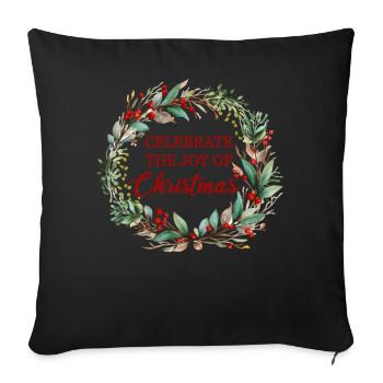 Celebrate The Joy Of Christmas Holiday Season Merr - Sofakissenbezug 45 x 45 cm - Schwarz - Vorne