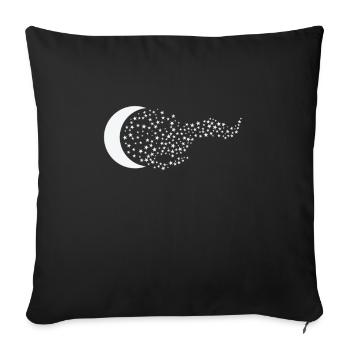 Moon, Night Sky, Space - Sofa pillowcase 17,3'' x 17,3'' (45 x 45 cm) - black - Front