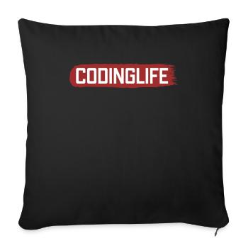 Développeur de logiciels Codinglife Développeur - Housse de coussin décorative 45 x 45 cm - noir - Devant