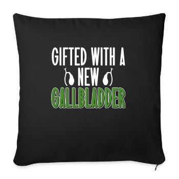 Greffe d’organe de vésicule biliaire d’un donneur d’organes - Housse de coussin décorative 45 x 45 cm - noir - Devant