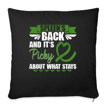 Organ Donor Spleen Organ Transplant - Sofa pillowcase 17,3'' x 17,3'' (45 x 45 cm) - black - Front