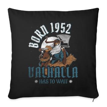 Odin's Sons Are Born 1952 Viking 72nd Birthday - Sofa pillowcase 17,3'' x 17,3'' (45 x 45 cm) - black - Front