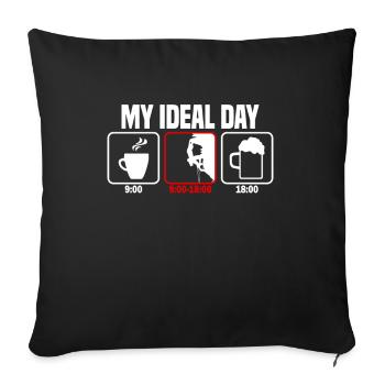 My Perfect Day Climbing Climber - Sofa pillowcase 17,3'' x 17,3'' (45 x 45 cm) - black - Front