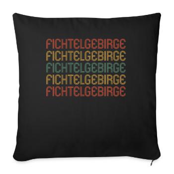 Fichtelgebirge - Sofa pillowcase 17,3'' x 17,3'' (45 x 45 cm) - black - Front