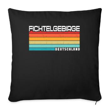 Fichtelgebirge - Sofa pillowcase 17,3'' x 17,3'' (45 x 45 cm) - black - Front