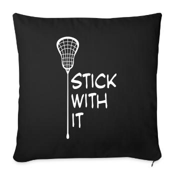 Lacrosse Joke - Sofa pillowcase 17,3'' x 17,3'' (45 x 45 cm) - black - Front