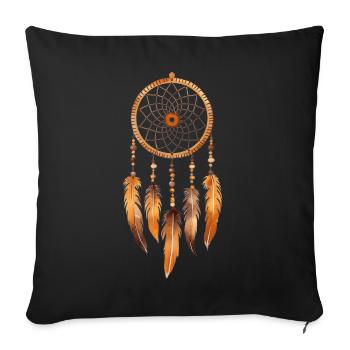 Dream Catcher Bohemian Tribal Native American Boho - Sofakissenbezug 45 x 45 cm - Schwarz - Vorne