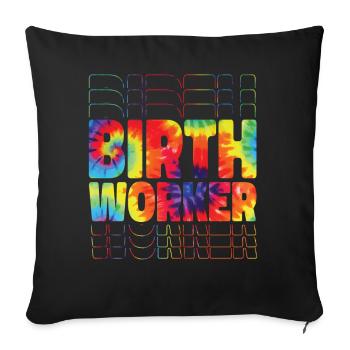 LD Labour And Delivery Nurse - Sofa pillowcase 17,3'' x 17,3'' (45 x 45 cm) - black - Front