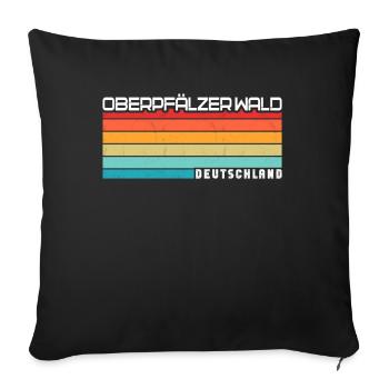 Upper Palatinate Forest - Sofa pillowcase 17,3'' x 17,3'' (45 x 45 cm) - black - Front
