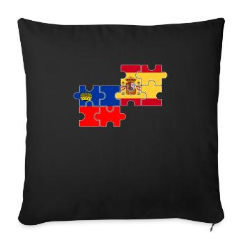 Liechtenstein Spain Flag Liechtensteiner - Sofa pillowcase 17,3'' x 17,3'' (45 x 45 cm) - black - Front