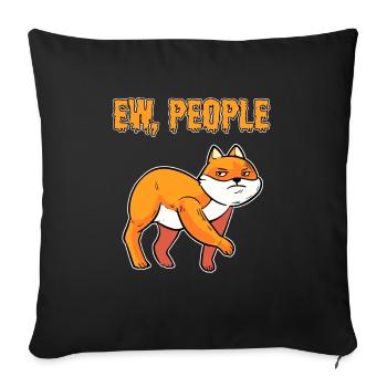 Ew People Kitten Kitten Domestic Cat Cat - Sofa pillowcase 17,3'' x 17,3'' (45 x 45 cm) - black - Front