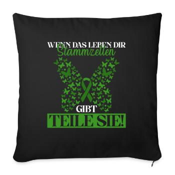 Stem Cells Stem Cell Therapy Stem Cell Donation - Sofa pillowcase 17,3'' x 17,3'' (45 x 45 cm) - black - Front