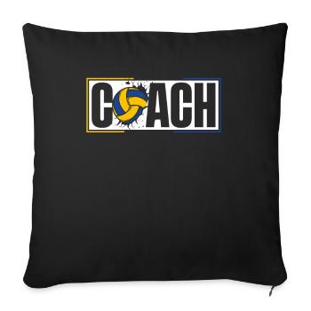 Coach Volleyball Freak Volleyball Player Volleyball - Sofa pillowcase 17,3'' x 17,3'' (45 x 45 cm) - black - Front