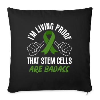 Stem Cell Transplant Stem Cell Donor Stem Cell - Sofa pillowcase 17,3'' x 17,3'' (45 x 45 cm) - black - Front