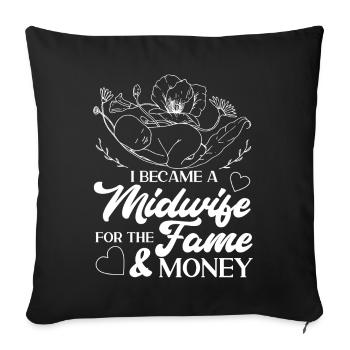 Nurse Midwife Birth Worker I - Sofa pillowcase 17,3'' x 17,3'' (45 x 45 cm) - black - Front