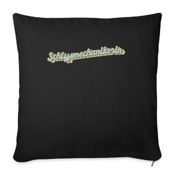 Motorenwärter Abschluss-Geschenk - Sofakissenbezug 45 x 45 cm - Schwarz - Vorne