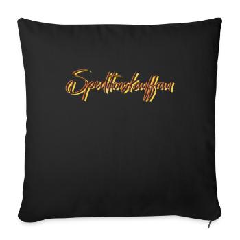 Spediteur Abschluss-Geschenk Speditionskauffrau - Sofakissenbezug 45 x 45 cm - Schwarz - Vorne