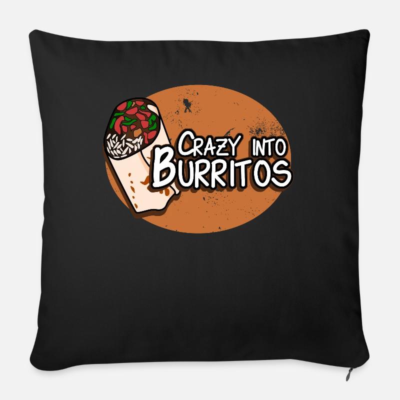 Burritos Burrito fou - Housse de coussin décorative 45 x 45 cm - noir